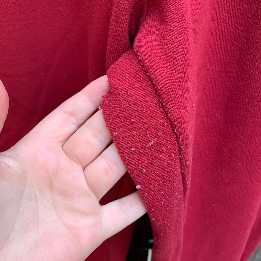 Colsie Fleece Lounge Red Sweatspants and Crop Sweatshirt XL
